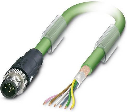 Phoenix Contact 1517893 Sensor-Aktor-Datensteckverbinder M12 Stecker gerade, 5-polig, grün, Länge: 10,00 m - Bild 1