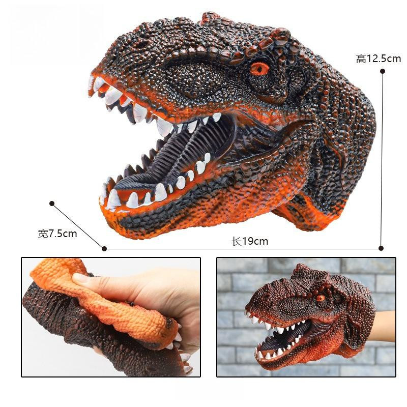 IYUEQIANLI Dinosaurier Handpuppe Weich Rollenspiel Tier - Bild 2