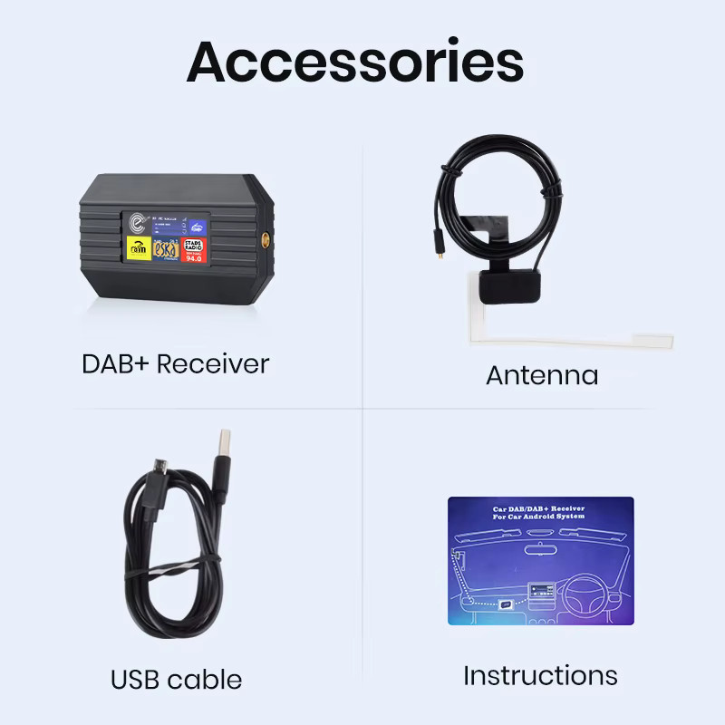 Junsun DAB+ Antenne mit USB-Adapter und GPS-Signalempfänger für Android Autoradios in Schwarz - Bild 6