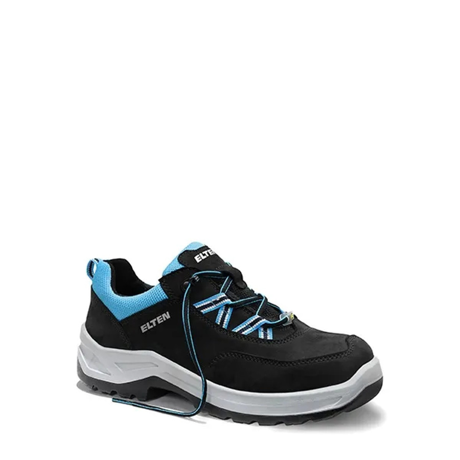 Elten Damen-Sicherheitshalbschuh Lotte Aqua Low ESD S2 aus Leder in Schwarz und Türkis, Größe 42 - Bild 2