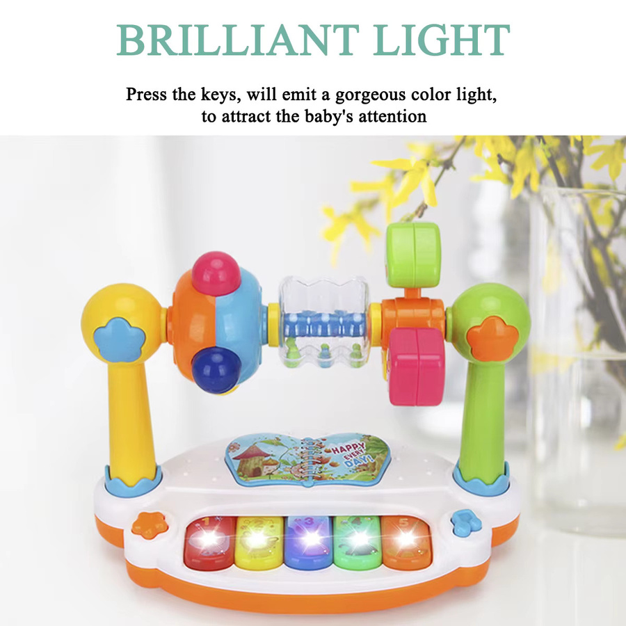 CONUSEA Baby Klavier Spielzeug, Tastatur, Tiere, mit Licht und Sound - Bild 2