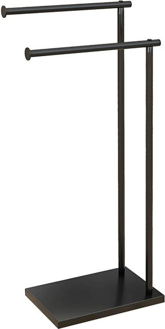 HOMCOM Handtuchhalter aus Metall in Schwarz, B/T/H: 20 x 35,5 x 78 cm - Bild 1