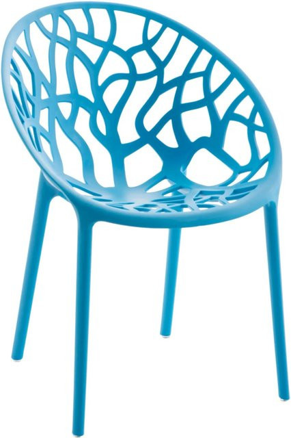 CLP Gartenstuhl Hope Blau Modern aus Kunststoff für Garten Balkon und Terrasse - Bild 1