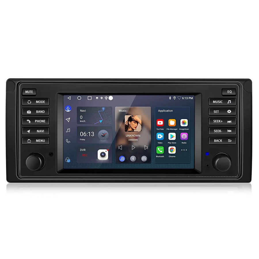 Junsun Autoradio mit Bluetooth in Schwarz für BMW 5er E39, X5 E53 und E38 mit 7,0 Zoll Display - Bild 2