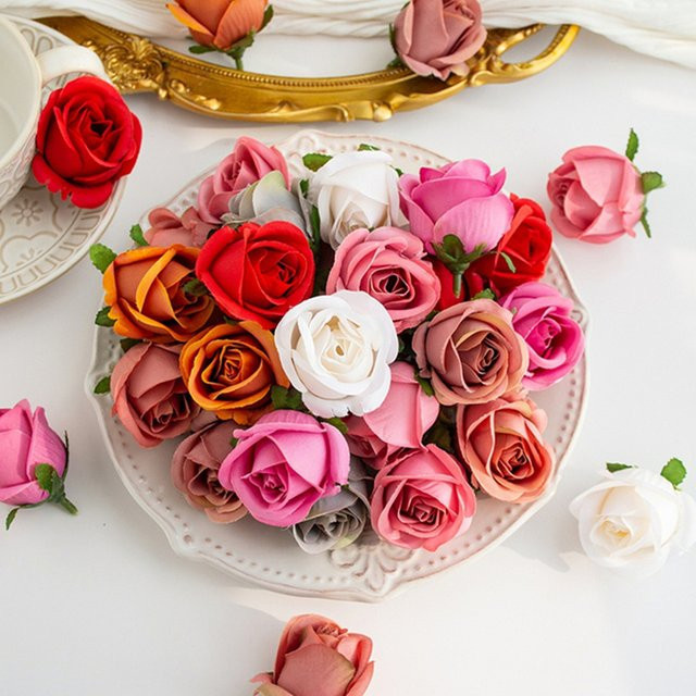 XIAOYINMO Künstliche Seidenrosen in Multicolour für Hochzeit, Valentinstag und DIY-Dekorationen - Bild 1