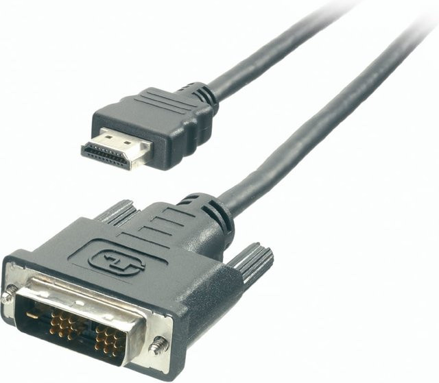 Vivanco HDMI zu DVI Anschlusskabel in Schwarz, Länge: 2 m - Bild 1