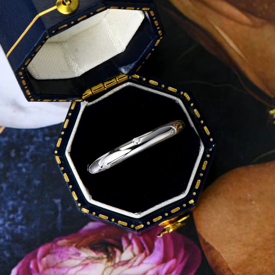 M-JAJA Moissanit-Ring, 925 Silber, vergoldet, Diamant, Zirkonia, Damen - Bild 3