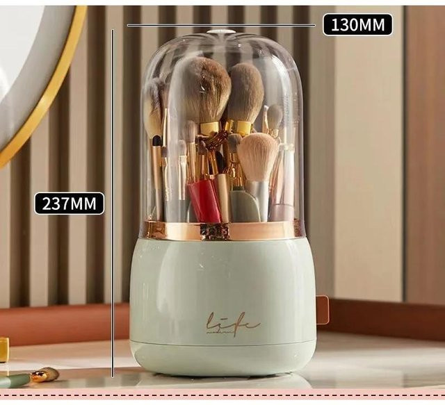 LChome Make-up-Pinselhalter, Kosmetik-Organizer, transparent, hellgrün - Bild 1