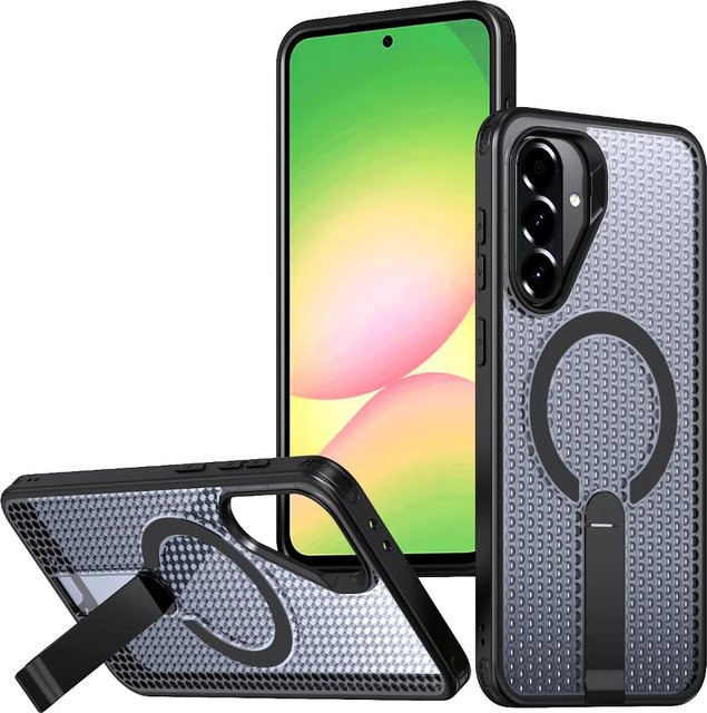 Magnetische Schutzhülle mit Netz-Wärmeableitung für Samsung Galaxy A57 A37 A17 A07 A56 A36 A26 A16 A06 A55 A35 A15 A05S in Blau - Bild 1