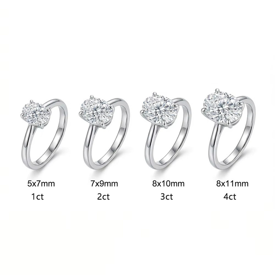 KNOBSPIN Ring, 925 Silber, Moissanit, Damen, Verlobung - Bild 4