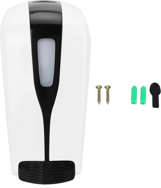 CosyHome Wandmontierter Duschspender mit Schloss für Shampoo und Seife, Weiß, 500 ml - Bild 1