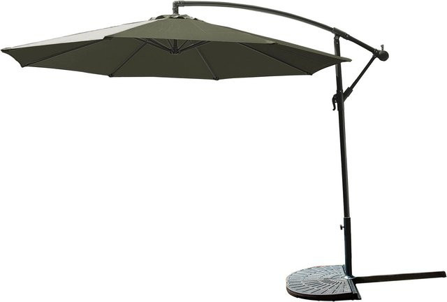 Solax-Sunshine Ampelschirm aus Aluminium und Polyester in Anthrazit, Durchmesser: 3 m - Bild 1