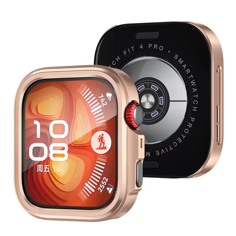 Huawei Metall-Schutzhülle für Watch Fit 4pro, Edelstahl, Silber, Unisex - Bild 3