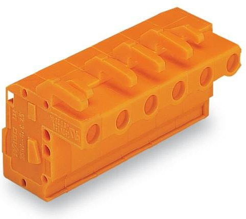 WAGO Buchsengehäuse-Kabel 732, 12 Polzahl, Rastermaß: 7,62 mm, Farbe: Orange, 25 Stück - Bild 1