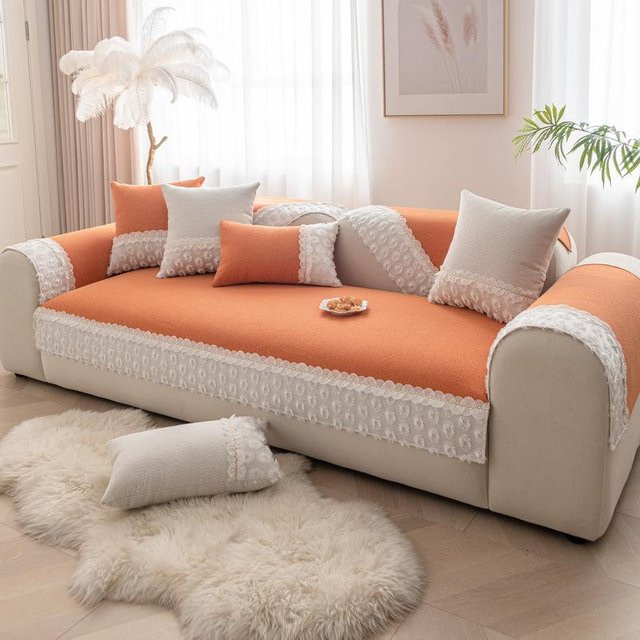 Chenille Sofakissen Super Six, quadratisches Sitzkissen mit rutschfestem Bezug für alle Jahreszeiten, B/B: 70 x 70 cm - Bild 1