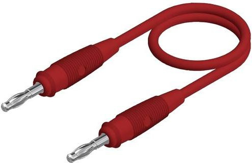 Hirschmann Test & Measurement SML 100/1 Messleitung mit 4mm Lamellenstecker, Farbe: Rot, Länge: 1,00 m - Bild 1