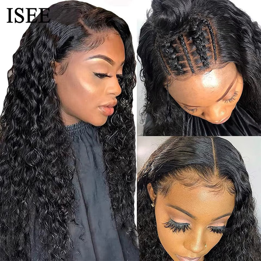 ISEE Wear Go Wig Brasilianische Deep Wave Echthaarperücke, 7x5 HD - Bild 3