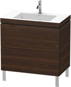 Duravit Waschtischunterschrank L-Cube c-bonded, Farbe Natur gebürstet, B/T/H: 80 x 48 x 69,8 cm - Bild 1