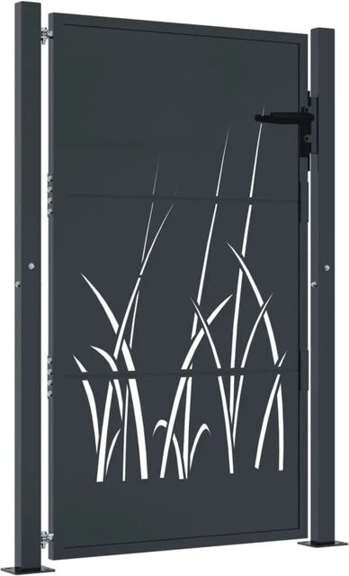 vidaXL Gartentor aus verzinktem Stahl in Anthrazit, B/H: 110 x 155 cm - Bild 1
