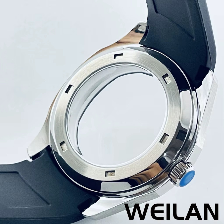 ANGLANG Uhrengehäuse Silber, 42 mm, Saphirglas, Wasserdicht - Bild 5