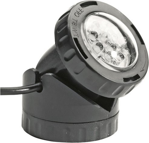 Heissner Aqua Light LED Unterwasser-Spot in Schwarzgrau mit warmweißem Licht und Trafo für Teich und Schwimmbecken, 1.5 W - Bild 1