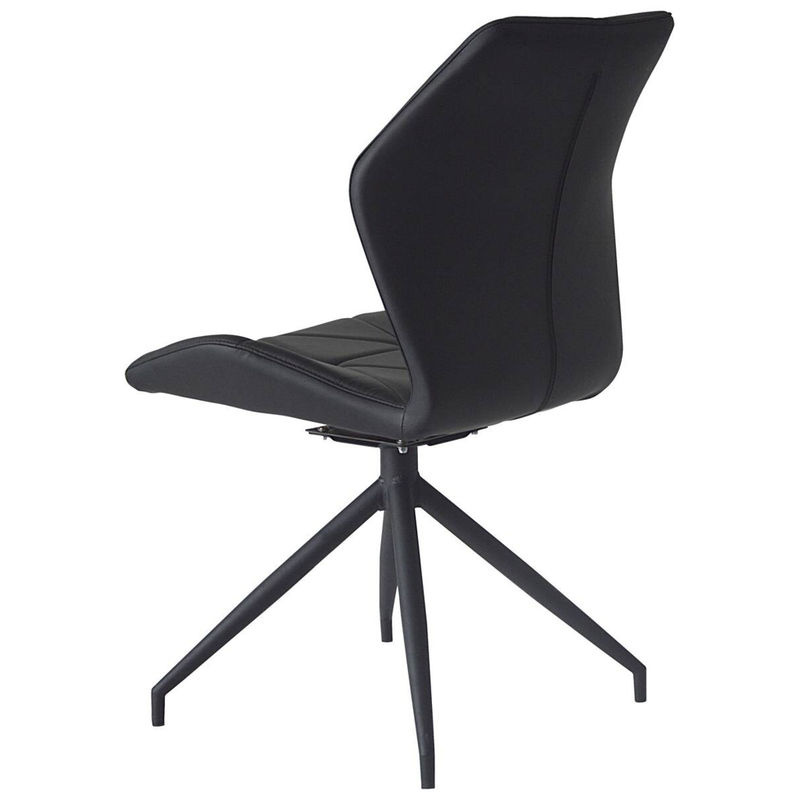 byLIVING Esszimmerstuhl IMKE 2er-Set, Kunstleder Schwarz, Metallgestell Schwarz, B/H/T: 52 x 90,5 x 62 cm - Bild 2