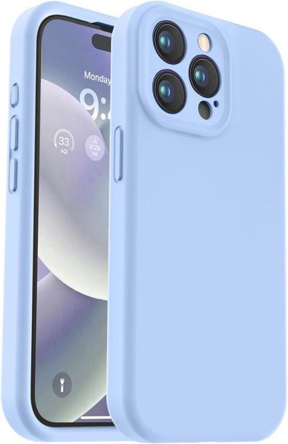 Stoßfeste Silikon-Handyhülle für Apple iPhone 15 14 13 12 11 Pro Max mit Kamera-Objektivschutz in Blau - Bild 1