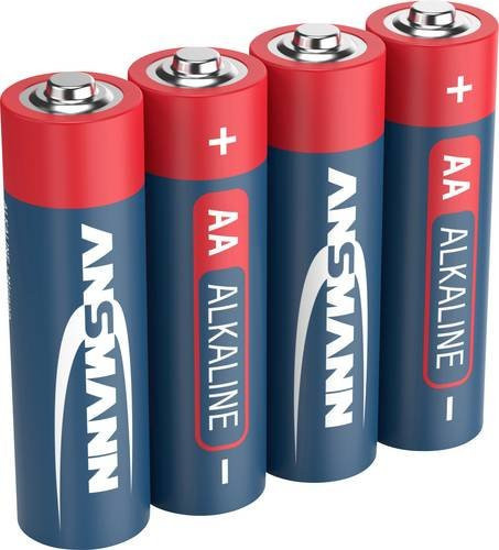 Ansmann Red-Line Mignon AA Alkaline-Batterien 1,5V mit 2800 mAh, 4 Stück, Rot - Bild 1
