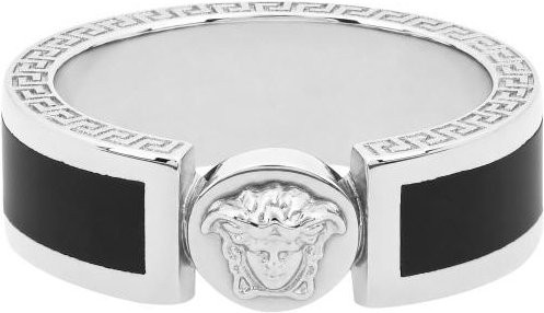 Versace Medusa Greca Icon Ring, Silber, Weiß, Damen - Bild 1