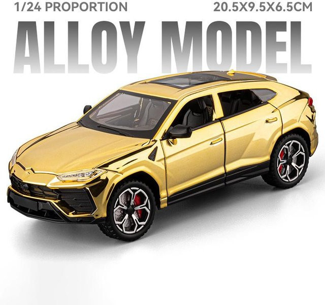 Fourall- Model Cars Lamborghini URUS Bison SUV, Spielzeugauto Modell, 1:24, mit Sound und Licht, gold - Bild 1