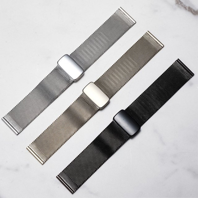 FancyWrist Uhrenarmband Milanaise, Edelstahl, Silber - Bild 1