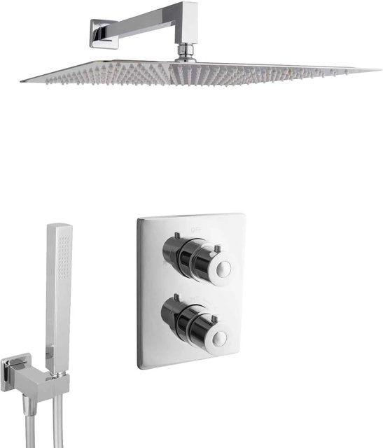 PaulGurkes Unterputz Duschset mit Thermostat und Verbrühschutz in Chrom - Bild 1