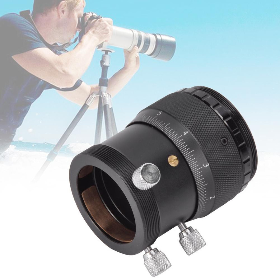 Ulanzi T-Mount Externer Helikal-Feineinstellungsadapter aus Aluminiumlegierung in Schwarz, 1,25 Zoll mit 10mm Fokussierweg - Bild 4