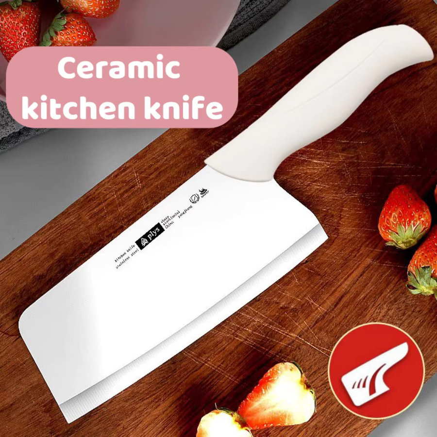 PLYS Keramikmesser Cleaver in Weiß mit Kunststoffgriff - Bild 5