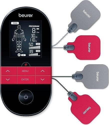 Beurer EM 59 Heat Digital Elektrostimulationsgerät mit TENS/EMS Funktion in Schwarz und Rot - Bild 1