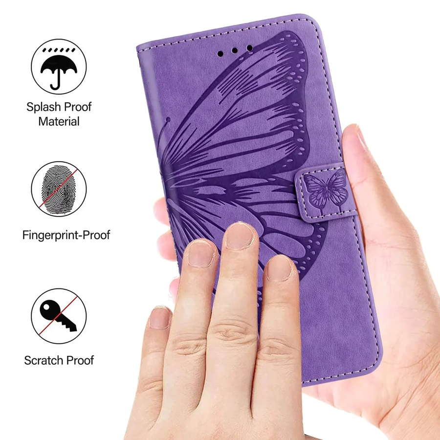 Luxuriöse PU-Leder Flip-Hülle als Brieftaschen-Handyhülle für Samsung Galaxy S25 Edge S26 Pro S24 S23 FE S22 S21 S20 S10 Plus in Schwarz und Lila - Bild 3
