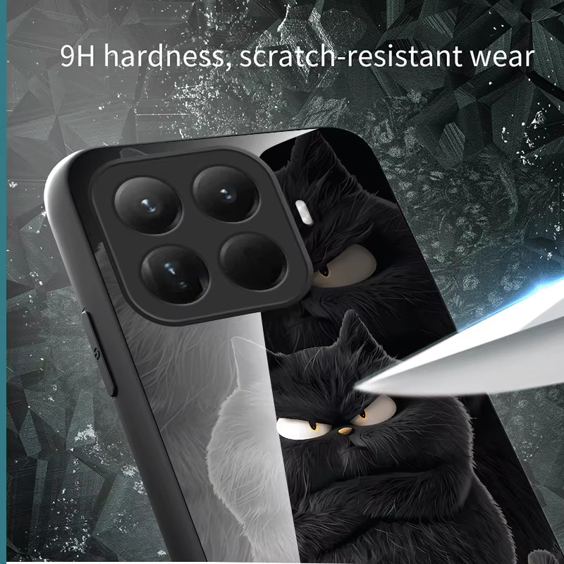 Fundas Hartglas-Schutzhülle mit Katzenmuster für Xiaomi 17T Pro und Mi 17 5G - Bild 4