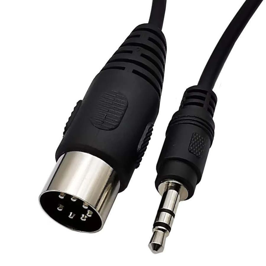 BSN Premium Audiokabel 7-poliger DIN-Stecker auf 3,5 mm Stereo-Klinke in Schwarz - Bild 4