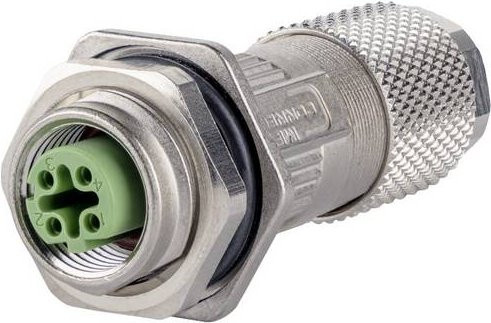 Metz Connect MMF881A115-0001 Steckverbinder Buchse mit 4 Polen in Silber aus Zinkdruckguss - Bild 1