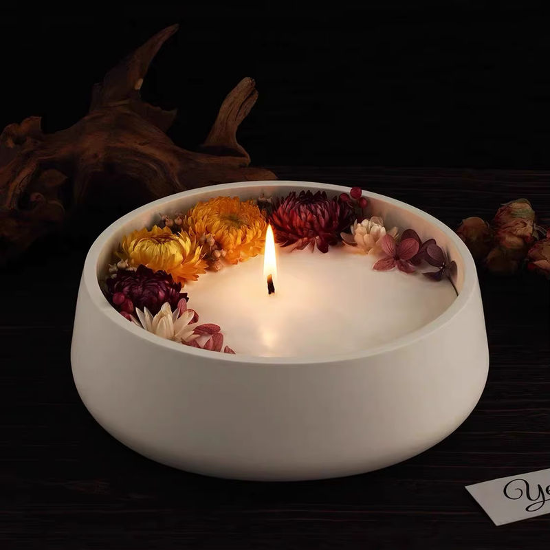 Silikonform für runde DIY-Schalen und Kerzen in Creme, ideal für Beton, Gips oder Aromatherapie-Zubehör - Bild 4