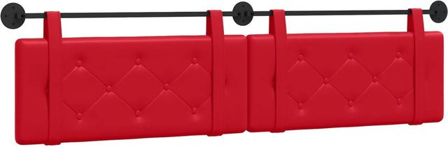 vidaXL Polsterpaneel Wandmontiert Rot Kunstleder B/H/T: 210 x 55 x 5 cm - Bild 1