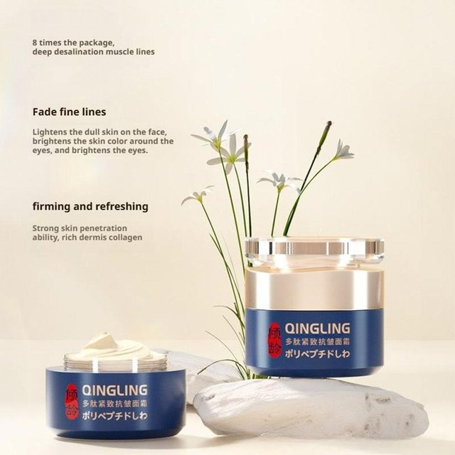 QINGLING Anti-Falten-Gesichtscreme mit Peptide, Unisex - Bild 1