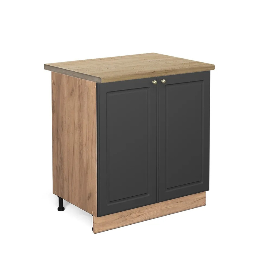 Vicco Spülenunterschrank Fame-Line Anthrazit-Gold in Eiche, Wandmontage, B/T/H: 80 x 60 x 82 cm - Bild 2