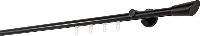 ONDECO Wandträger Profil 1-läufig in Schwarz, Länge: 290 cm, Durchmesser: 20 mm, Wandträger: 6,5 cm - Bild 1