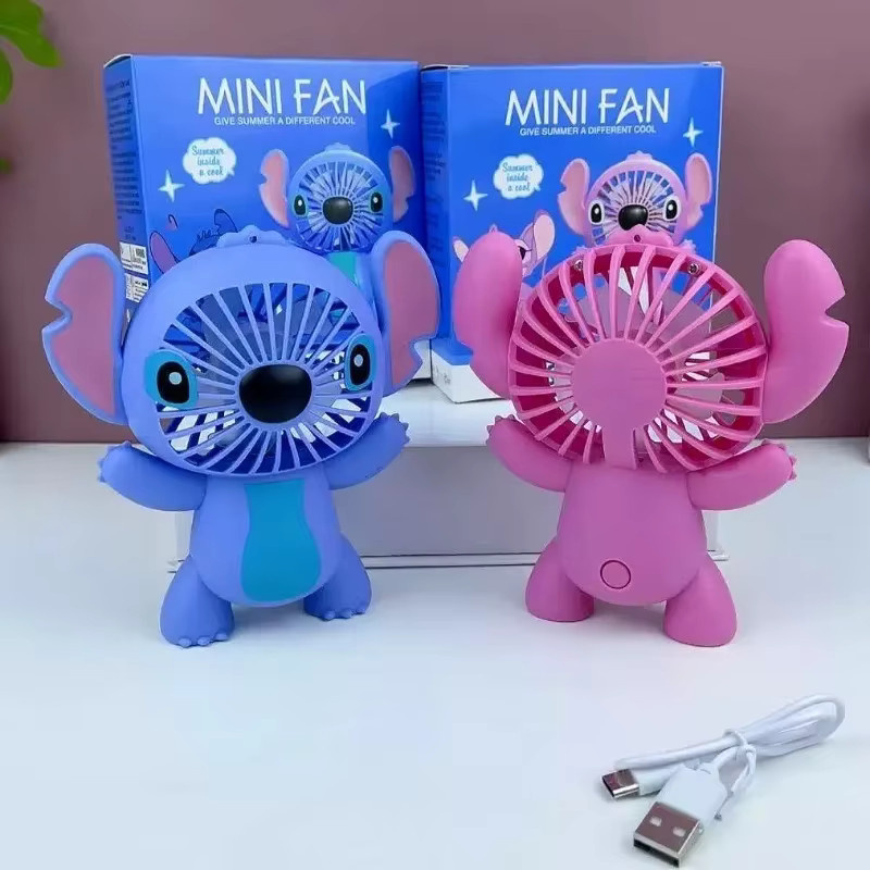 Bandai Lilo & Stitch Mini-Ventilator für Kinder in Pink und Multicolour - Bild 1