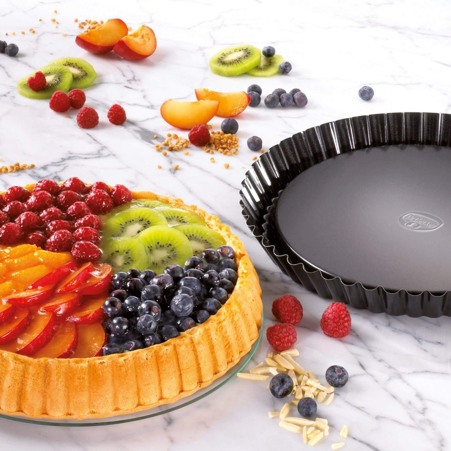 Dr. Oetker Back-Freude Classic Obstkuchenform rund, Schwarz, Durchmesser: 28 cm, Antihaftbeschichtung - Bild 2