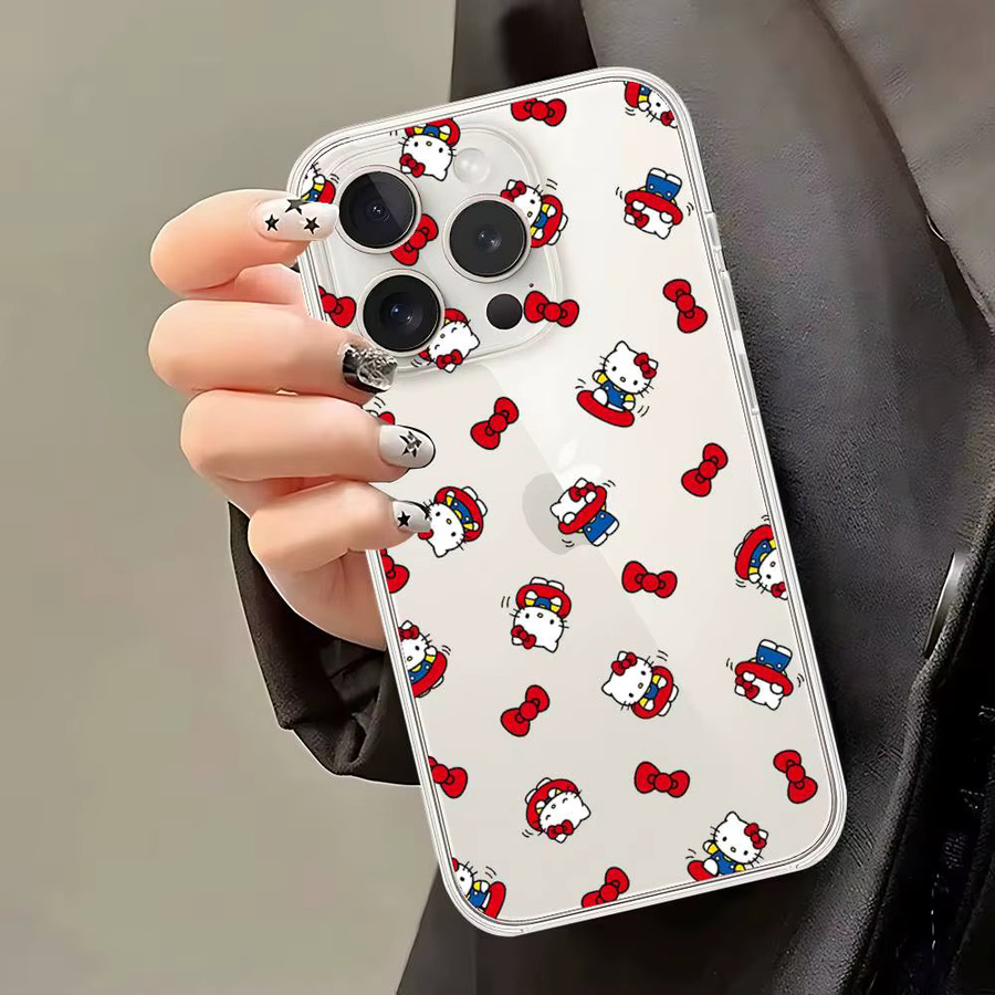 Mesuca Hello Kitty Handyhülle Transparent für iPhone 17 16 15 14 13 12 11 Pro Max Mini Plus - Bild 5