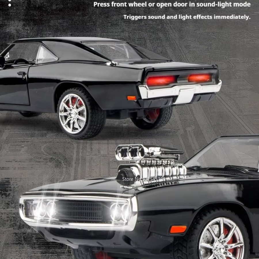RMZ city Charger 1970 Hellcat, Automodell, Maßstab 1:24, mit Sound und Licht - Bild 4