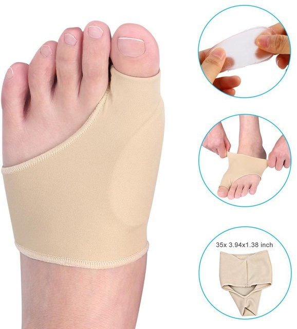 Ballenschutz-Ärmel, Mittelfuß-Zehenpolster, Vorfußpolster-Socken, weiß, Unisex - Bild 1