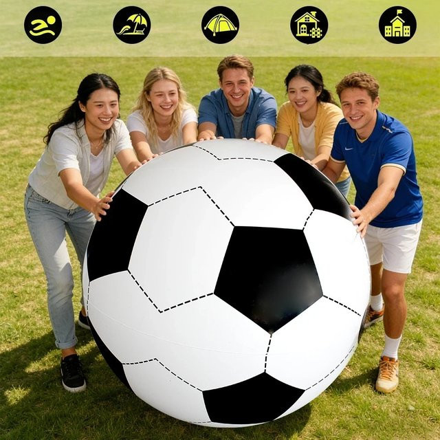 Wonflex Aufblasbarer Outdoor-Strandball, Bunt / Mehrfarbig - Bild 1